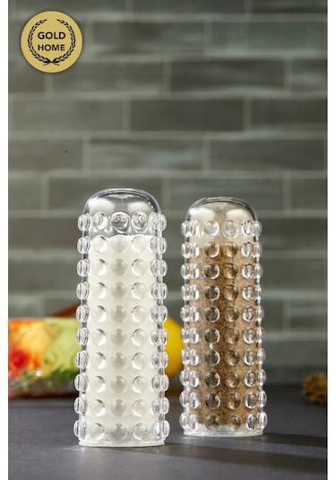 2 Li Boncuklu Plastik Mika Tuzluk Biberlik Baharatlık Boncuk Seri