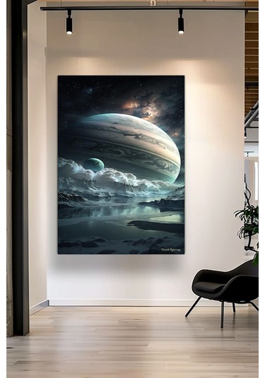 Gezegen Kanvas Tablo Ev Duvar Salon Ofis Dükkan Hediyelik Dekarasyon Süsü