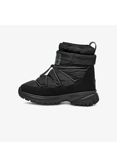 Ugg Yose Puff Kadın Siyah Kar Botu Düz 1131978 Siyah