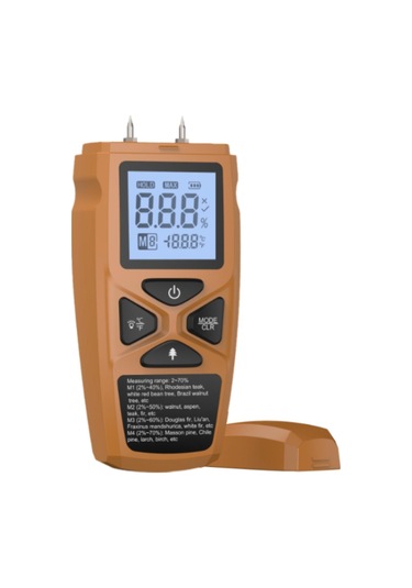 Suntek Ahşap Nem Ölçer Taşınabilir Test Aracı Odun Sarı
