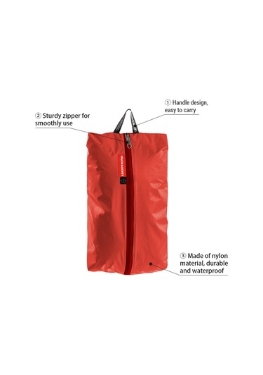 Luckstone-açık Su Geçirmez Seyahat Ayakkabı Çantası Naylon Ayakkabı Y29119r Kızıl Kırmızı