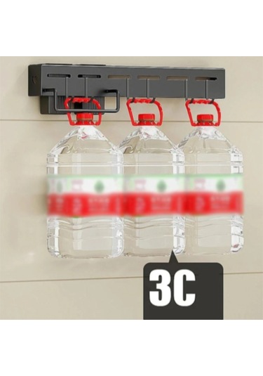 Fortunelane Çelik Duvarlı Bıçak Çubuk Saklama Rafı, 50cm, Perfore Edilmeden Monte Edilebilir, Siyah Mutfak Organizatörü Siyah