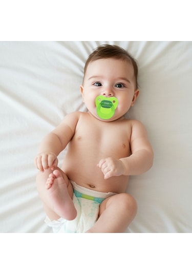 Wee Baby Akide Damaklı Emzik No:1 Yeşil 0-6 Ay