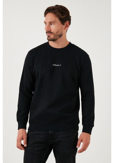 Buratti Pamuklu Regular Fit Bisiklet Yaka Erkek Sweat 59050121 Siyah