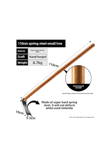 Monyee 110 Cm Yaylı Çelik Bahçe Aleti - Çalıp, Toprak Kazıp, Ot Kaldırabilen Ev Ve Çiftlik Kullanıma Uygun Çok Amaçlı Pala