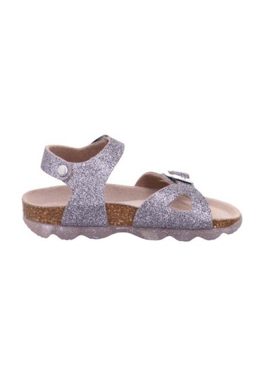 Superfit 1-000127 Kız Çocuk Gümüş Mantar Sandalet Gümüş