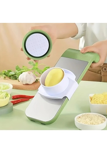 Fochsia Yeşil 12 Parça Çok Amaçlı Sebze Dilimleyici Ve Rende Seti yeşil
