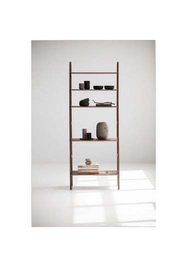 Woodesk Sombra, Ahşap Kitaplık Ve Raf Ünitesi, 190x75, Ceviz Renk