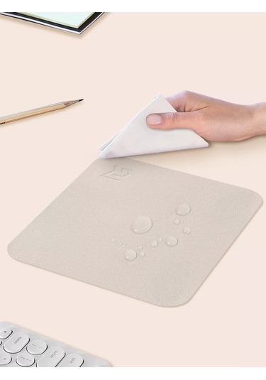 Gimarz Kürklü Deri Küçük Açık Gri Mouse Pedi 213412107