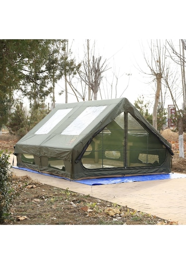 Glampıng Family Şişme Kamp Çadırı 300 400 200 Cm Haki