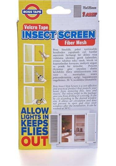 Pencere Cam Sineklik 75X125Mm Cırt Bantlı