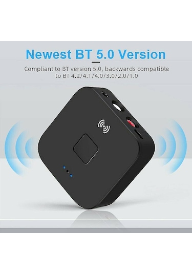 Bluetooth 5.0 Rca Ses Alıcısı Aptx 3.5mm Aux Jakı Müzik Nfc Özellikli Kablosuz Bluetooth Adaptörü Araba Tv Bilgisayar Hoparlörü
