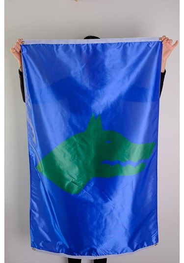 Göktürk Bayrağı Raşel Kumaş Dijital Baskı 100x150 cm