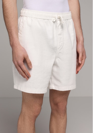 Colin's Colins Relaxed Fit Orta Bel Düz Erkek Beyaz Şort Cl1078482 Q1.v1 Wht