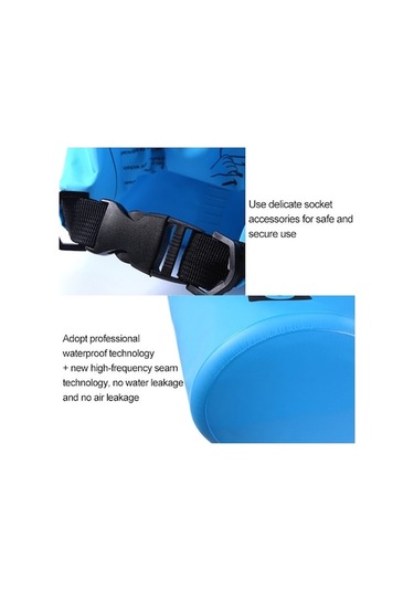 Wondernest 30l Siyah Pvc Varil Su Geçirmez Çift Omuz Çantası Outdoor Çuval Çanta Siyah