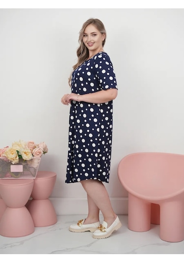 Adenashop Günlük Büyük Kıyafet A-kesim Elbise 445402452