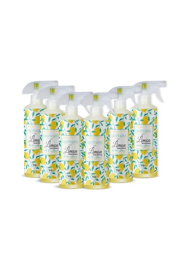 Green Lora 80 Derece Aleo vera ve Gliserinli Limon Kolonyası 16 Oz 473 ML x 6