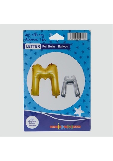 Gümüş Renkli 40 100 Harfli Folyo Balon Çok Renkli