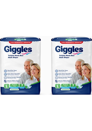 Giggles Yetişkin Bel Bağlamalı Hasta Bezi Large 2 x 7'Li
