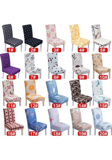 Esnek Ve Yıkanabilir Poliester Sandalye Kılıfı - Renkli Çiçek Desenli, Ev, Otel, Düğün Ve Partiler İçin Universal Tasarım Çok Renkli Çok Renkli