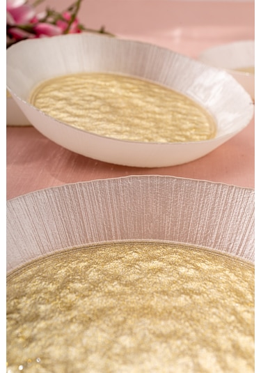 Emsan Golden 4 Parça Cam Dik Kase 21 Cm Gold