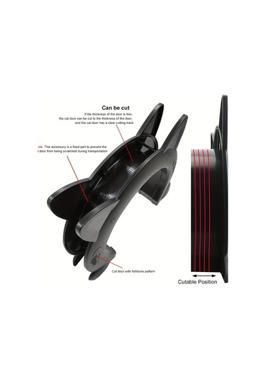 Willowhaven Beyaz Ekstra Büyük Xl Kedi Kapısı Kolay Kurulum 4 Yönlü Kilit