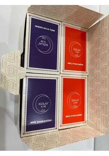 Kızılay A/30 İskambil Poker Briç Pişti Oyun Kağıdı 12 Ad