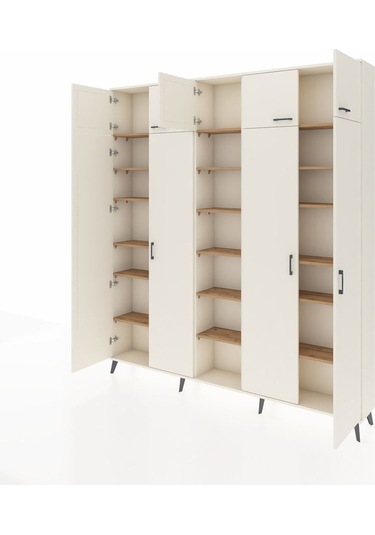 Arges Dolap 18 Raflı 9 Kapaklı 220x30x243 Aytaşı-aytaşı/çam Aytası/atlas Çam