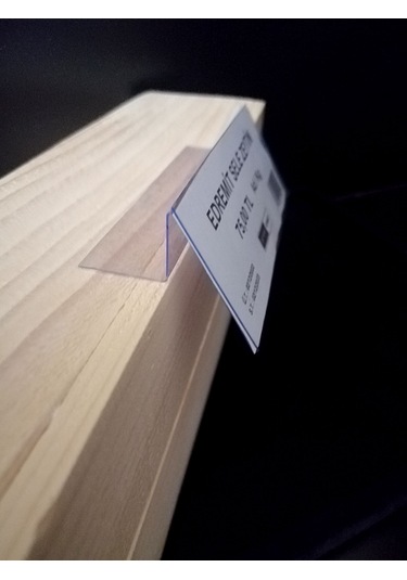 10 Adet Pvc Etiketlik 10x4 Cm Arkaya Yatık Yapışkanlı Raf Önü