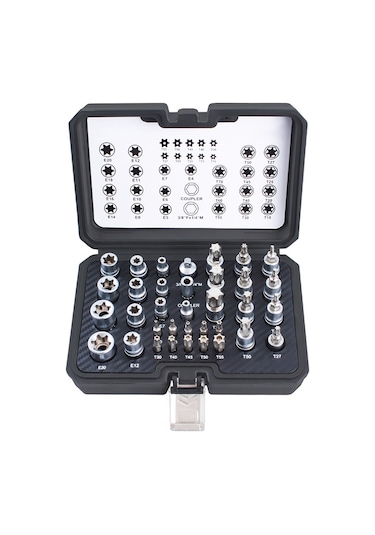Lokma Set Torx 3/8 34 Parça T10-t60 + E4-20