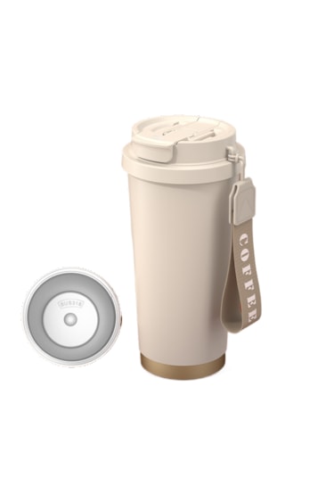 Sorunsuz Çift Kişilik İçecek Termos Bardak-light Cup Beyaz