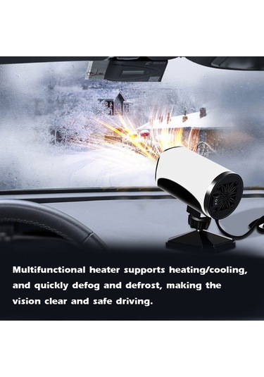Moveevo 24v Araba Isıtıcı: Hızlı Buğ Ve Buz Temizleyici, Çok Açı Ayarlanabilir, Plug & Play
