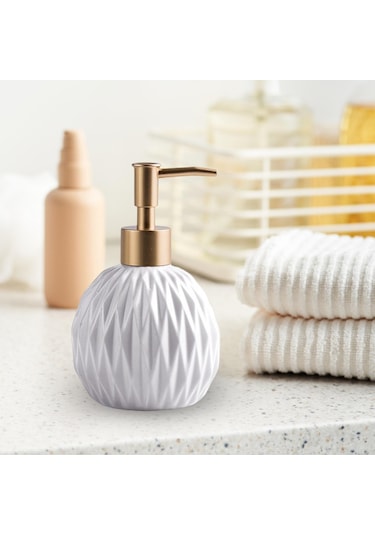 Suntek Seramik Sabunluk Ev Otel Tedarik Duş Şampuanı Beyaz