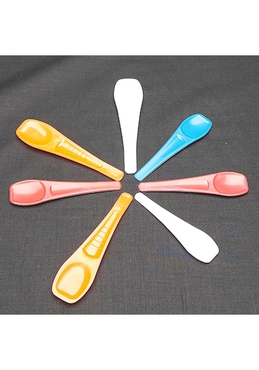Plastik Dondurma Kaşığı Tatlı Kaşığı 750 Adet 9 CM Çok Renkli