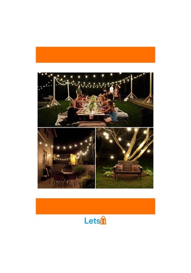 Güneş Enerjili 5 Metre Sarı Opak Led Işık Bahçe Aydınlatma Çok Renkli