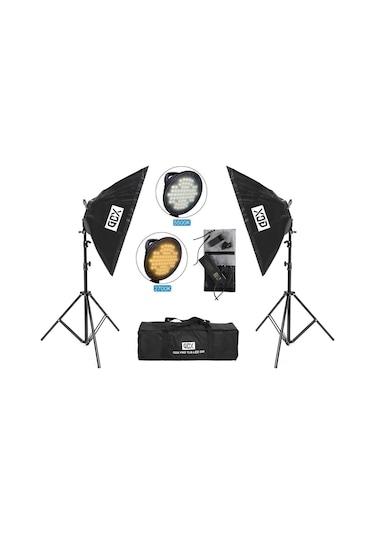 Gdx Pro TLB LED 500 Bicolor 2'li Softbox Seti