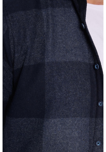 Slim Fit Uzun Kollu Kışlık Oduncu Ekoseli Unisex Gömlek-26364 Çok Renkli