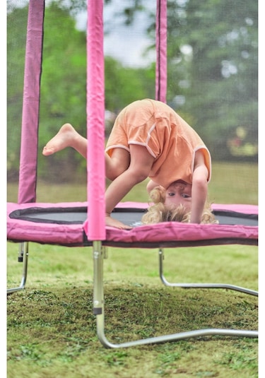 Plum File Korumalı Trambolin - 4 Ft - Pembe Çok Renkli