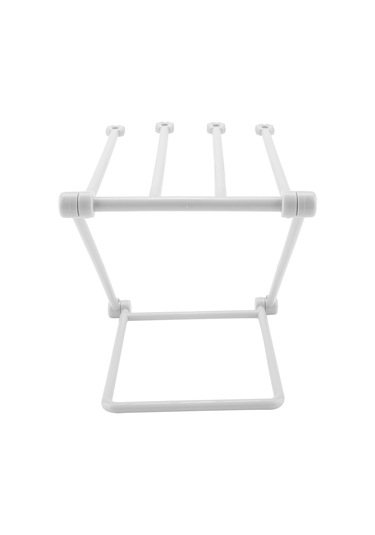 Kangvka Plastik Katlanabilir Havlu Ve Biberon Depolama Rafı - Gri, Sağlıklı, Dayanıklı, Oda Düzenini Sağlar Gri