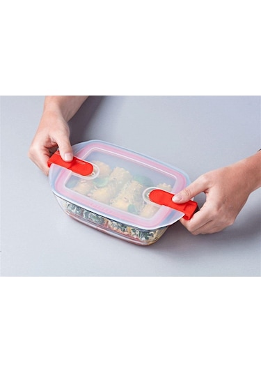 Pyrex Mikrodalga Dikdörtgen Saklama Kabı 2.5 L Çok Renkli