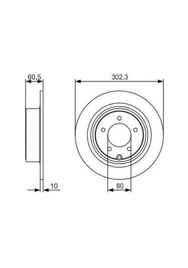 Jeep Patriot 2.0crd 2006-2010 Bosch Arka Disk 303mm 2 Adet