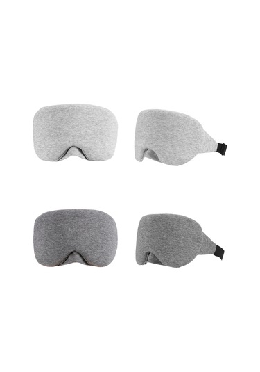 Wezone Pamuklu Göz Maskesi - Yolculuk Ve Uyku İçin Hafif Gri Renk Seçeneği Açık Gri