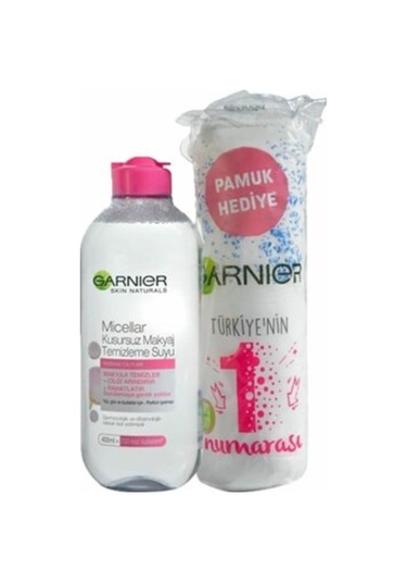 Garnier Micellar Temizleme Suyu 400 ML + Pamuk
