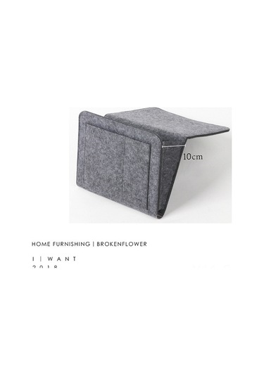 Springsun Özel Keçe Askılı Çanta - Pratik Yatak Başı Depolama Çözümü 32x20x10cm Gri