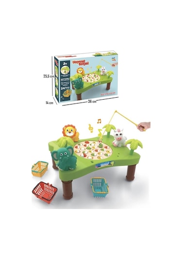 Hayvanat Bahçeli Mıknatıslı Kırmızı Balık Oyunu Müzikli Masalı Balık Yakalama Oyunu