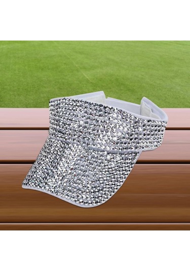 Kadınlar İçin Şık Ve Göz Alıcı Kristalli Tenis Güneş Gözlüğü Kapağı Spor Ve Moda Aksesuarı Gümüş
