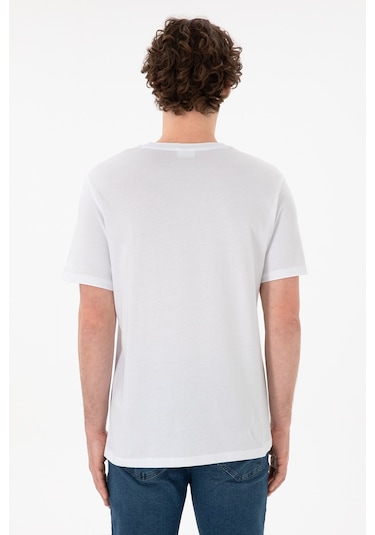 U.S. Polo Assn. Erkek Regular Fit Bisiklet Yaka Beyaz Basic Tişört 50305924-VR013 U.S. Polo Assn. Erkek Regular Fit Bisiklet Yaka Beyaz Basic Tişört 50305924-VR013