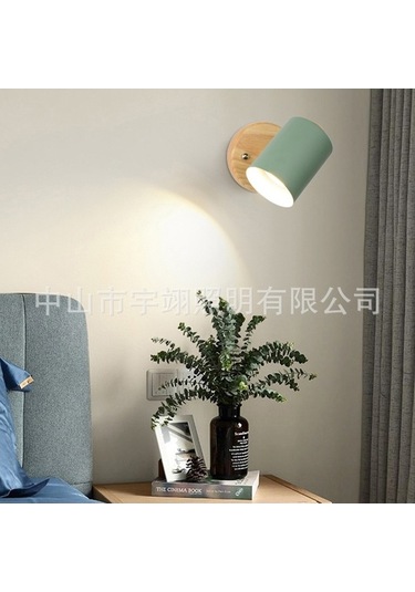 Tongxida Ahşap Tabanlı Gu10 Duvar Lambası, Pratik Açma/kapama Düğmeli, Beyaz Beyaz