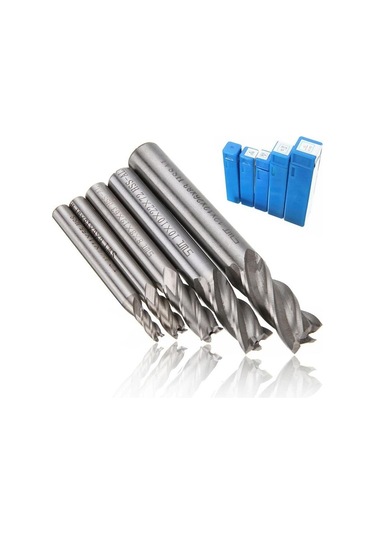 HSS Düz Shank 4 Flüt End Mill Kesici CNC Uç 10 lu Set 1.5mm-10mm