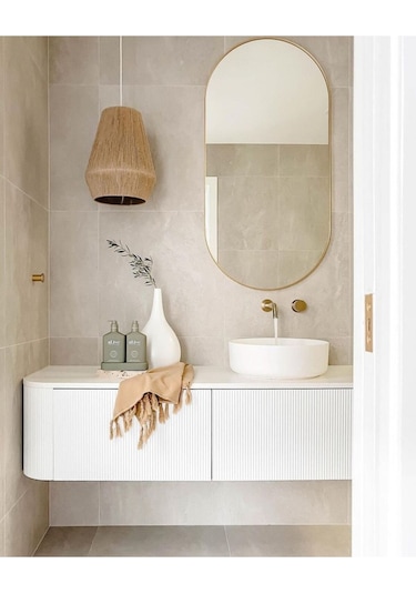 Model Alfa Dekoratif Ayna Duvar Aynası Konsol Aynası Mdf Elips Ayna 120x50 120 X 50 Gold